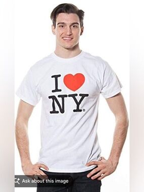 NWOT I ❤️ NY MENS Official Licensed T-Shirt - White - Size Large